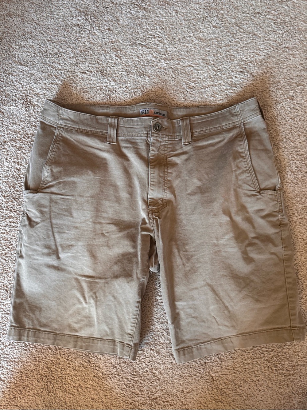 5.11 Tactical Men's Tan Flat Front Chino Shorts